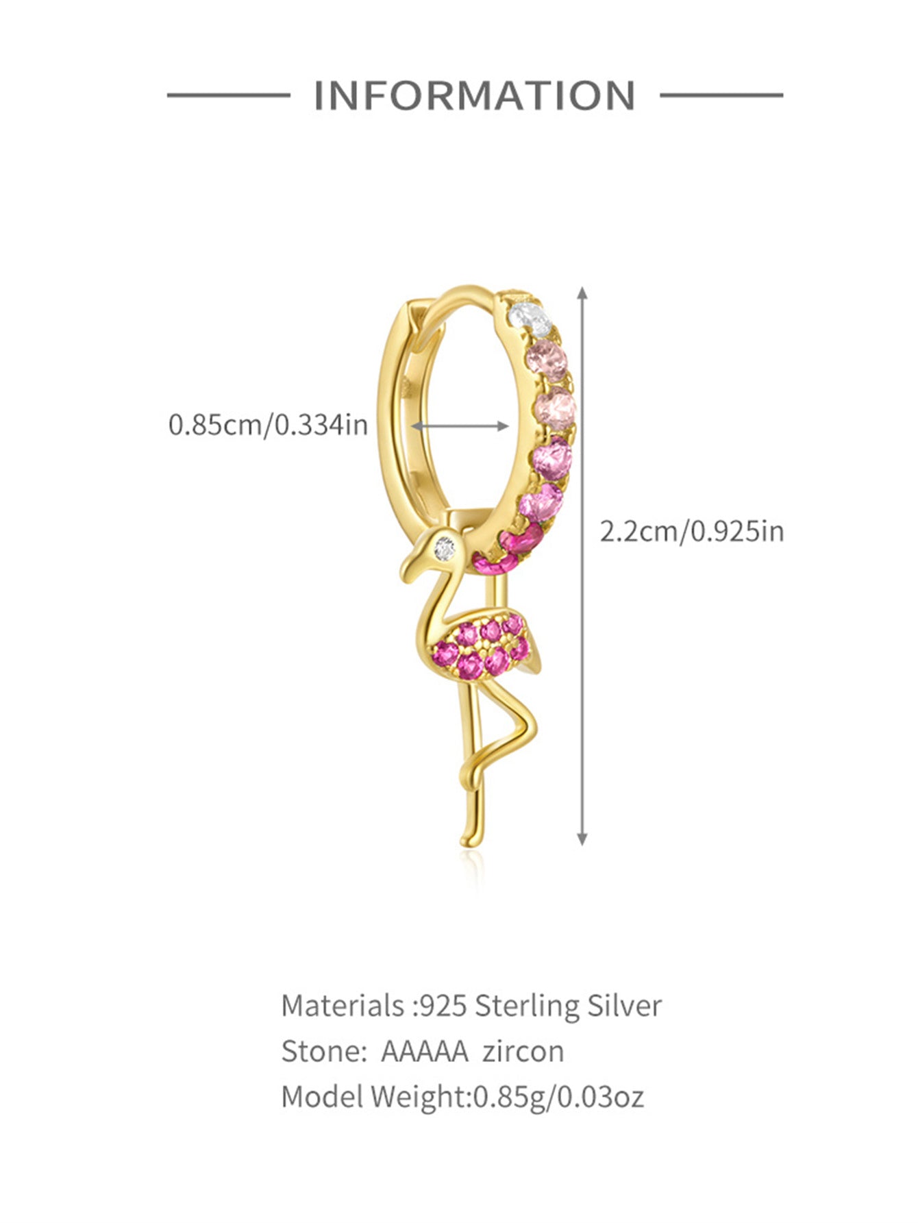 Flamingo Earrings Gold