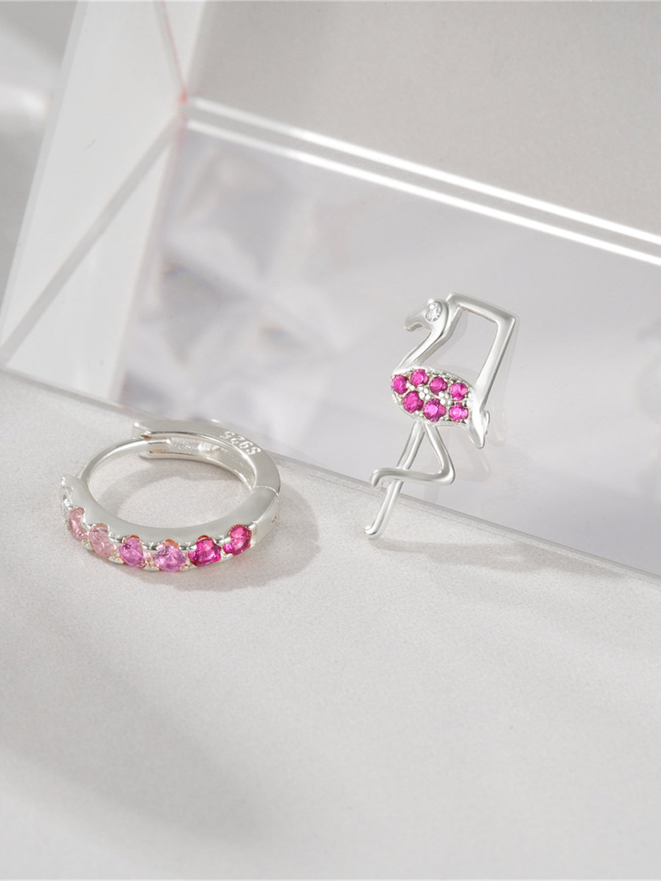 Flamingo Earrings Silver