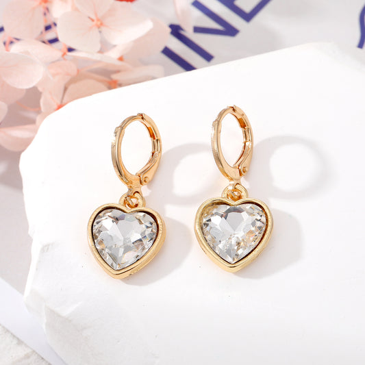 Heart Shape Earrings White